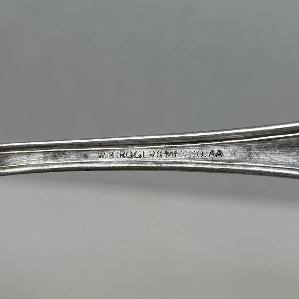 Antique Wm Rogers & Son Silverplate AA Berry/Serve Spoon -Daisy Pattern - Sugar